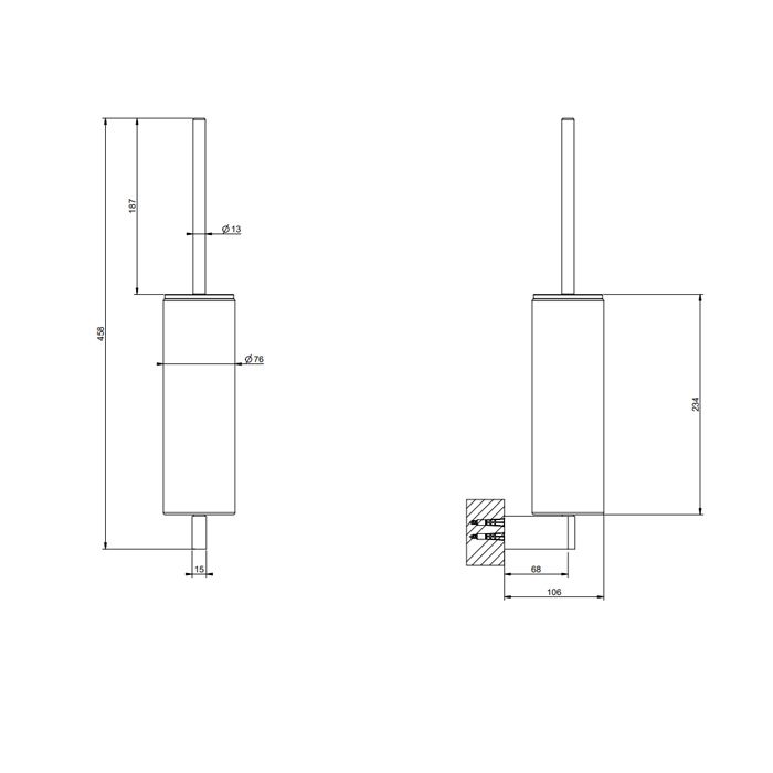 GESSI Origini Ершик настенный белый/Finox Brushed Nickel