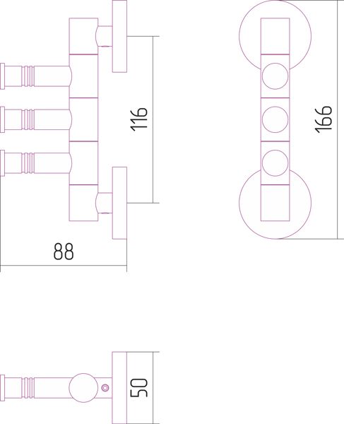 Держатель полотенец ВЕЕР-3 поворотный / L 88 (Золото) Держатель полотенец ВЕЕР-3 поворотный / L 88 (Золото)