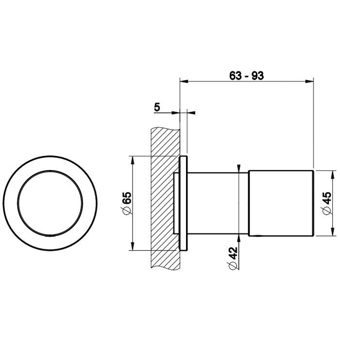 GESSI HABITO TRAME Смеситель настенный встраиваемый, однорычажный, внешняя часть, цвет Black Metal Br. PVD