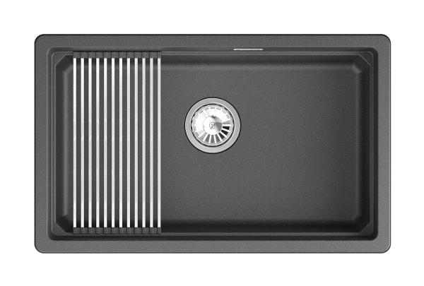 Кухонная мойка GRANULA кварц (7303iU, ЧЁРНЫЙ)
