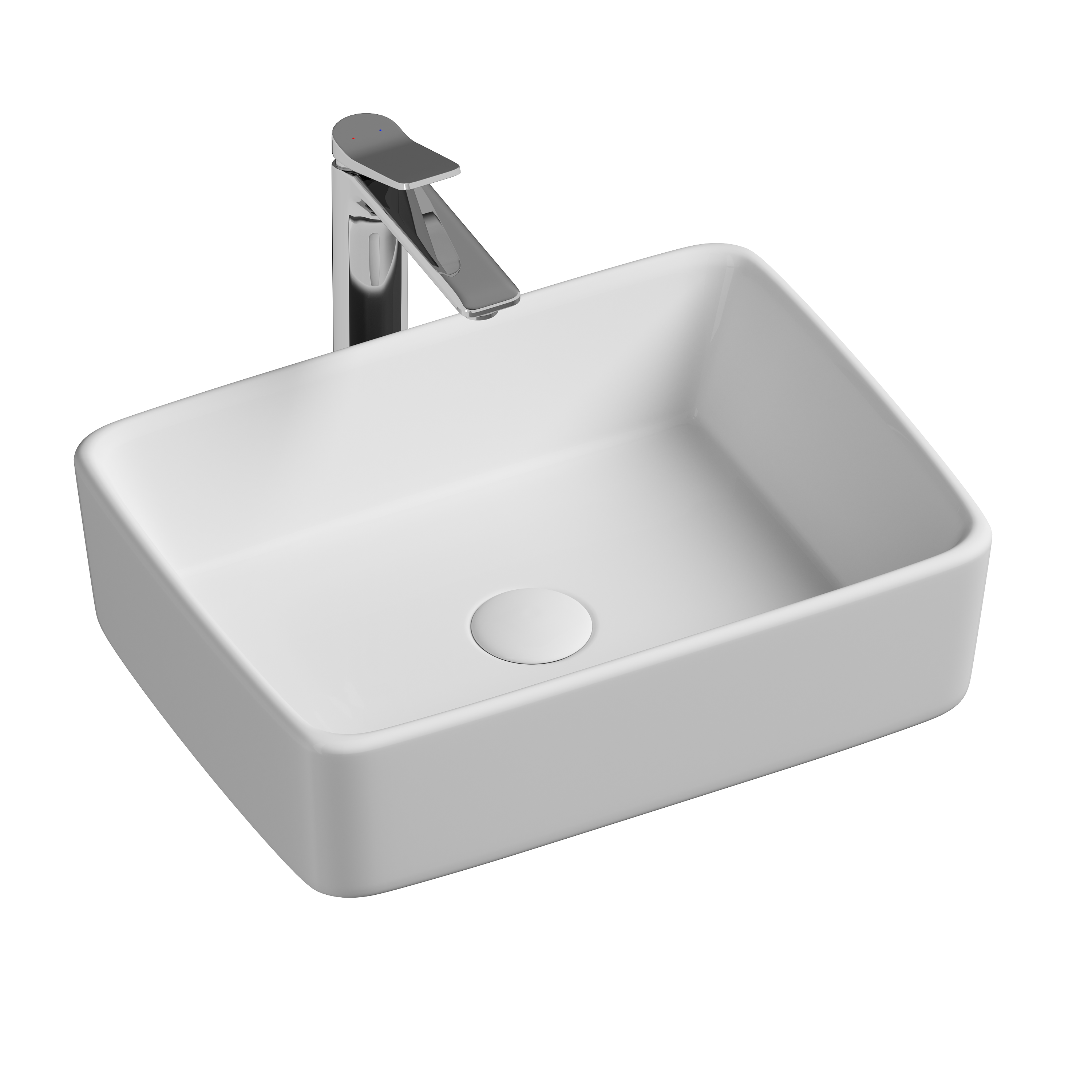 Умывальник чаша накладная прямоугольная Element 480*370*130мм CN6037