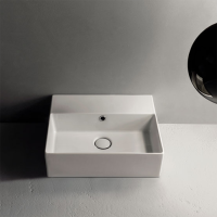 Донный клапан, Globo, для раковин, механический Push-Open, материал крышки-керамика, цвет крышки-белый