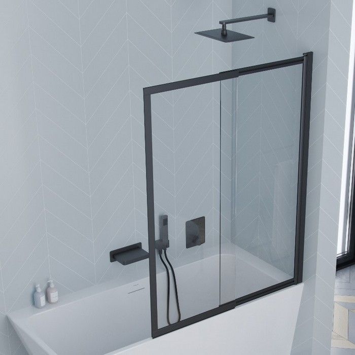 Термостатическая душевая система скрытого монтажа EXCELLENT Krotos AREX.SET.8046BL (черный мат)