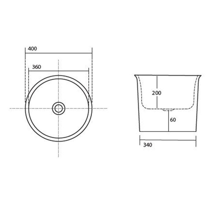 Kerasan  The New Yorker Раковина-чаша на столешницу D400мм, цвет: белый глянцевый