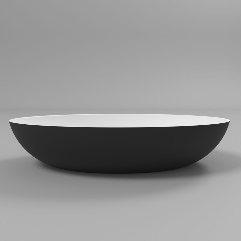 Умывальник WHITECROSS Citrine 60x40 (черный/белый мат) иск. камень Умывальник WHITECROSS Citrine 60x40 (черный/белый мат) иск. камень