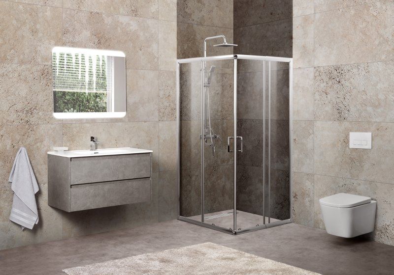 Душевой уголок BelBagno UNIQUE-A-2-75/90-P-Cr