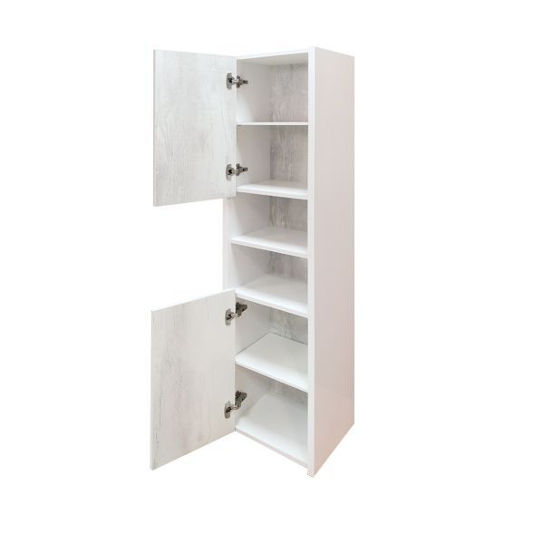 Шкаф пенал Comforty Женева 35 4137139 подвесной Дуб белый, артикул 4137139