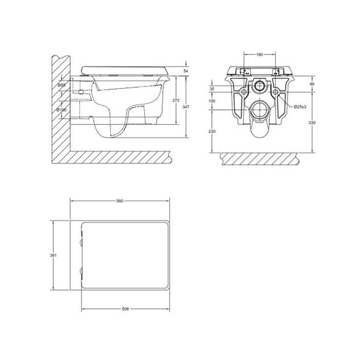 Gessi Eleganza Унитаз подвесной в комплекте с сиденьем Soft Close и сифоном, цвет: белый