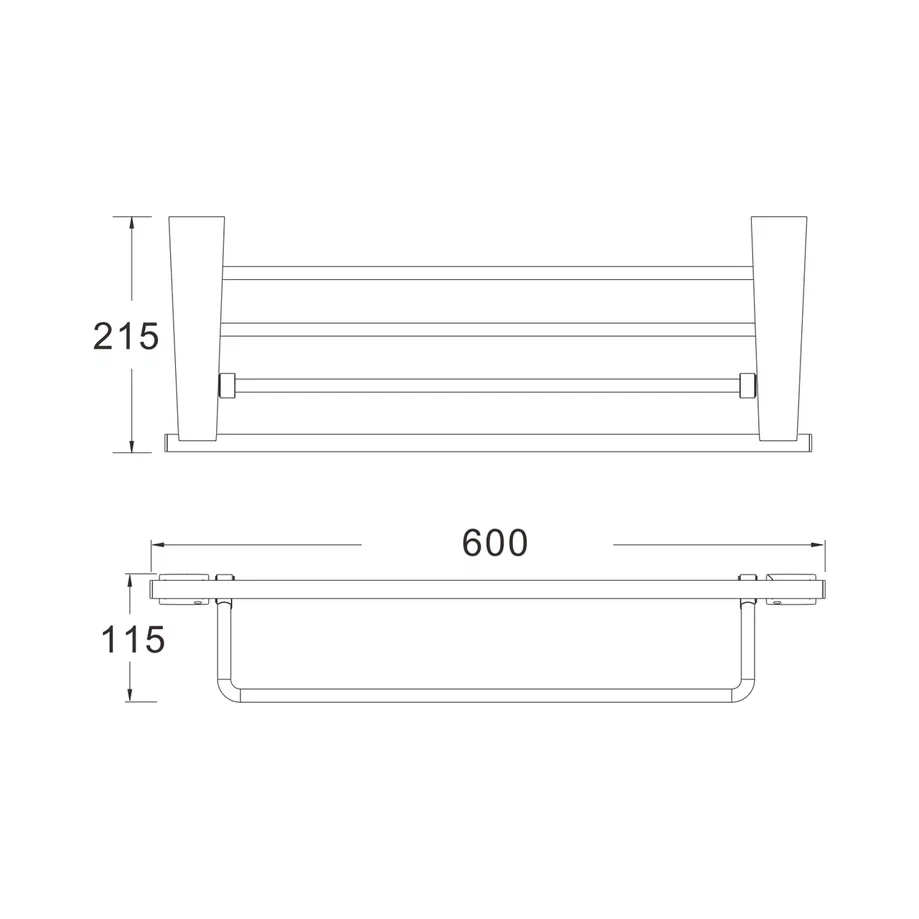 Полка для полотенец Shevanik SG5708H, черный