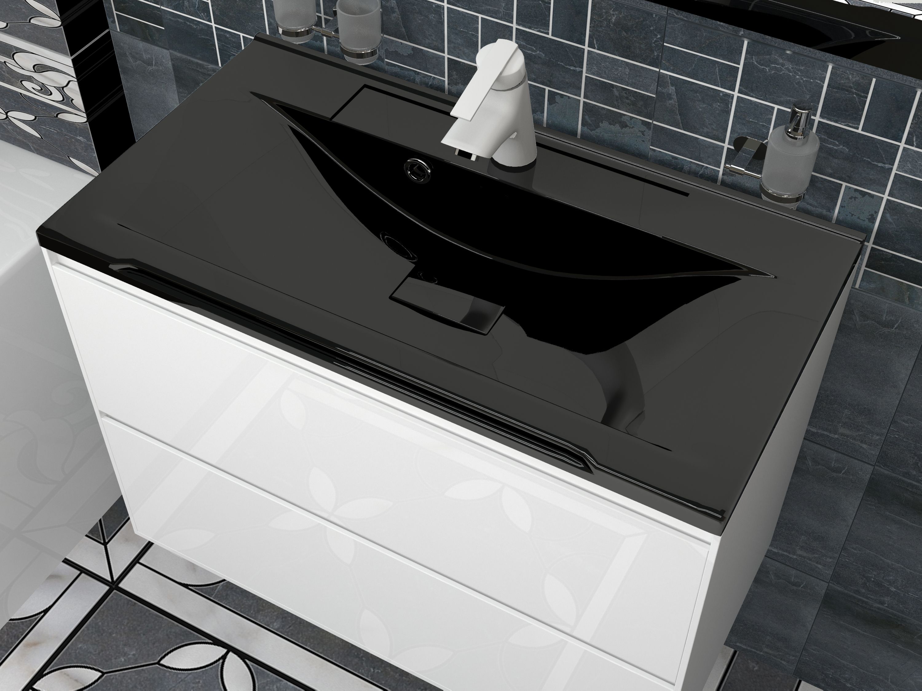 Раковина Корвет 65 черный металлик / км