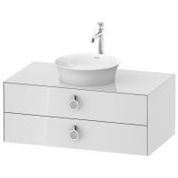Duravit White Tulip  Тумбочка подвесная, 408x1000x550 мм, 2 ящика с ручкой, цвет: белый высокоглянцевый