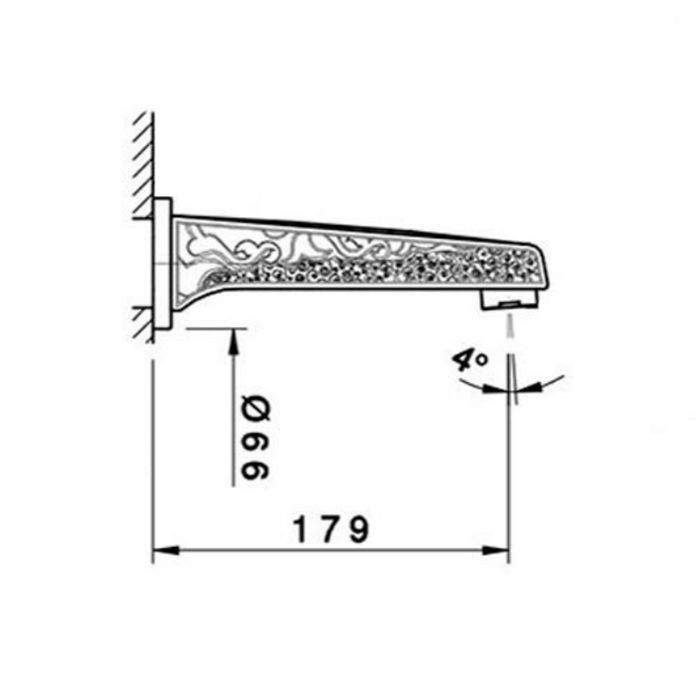 Nicolazz Vincent Излив из стены для ванны, хром