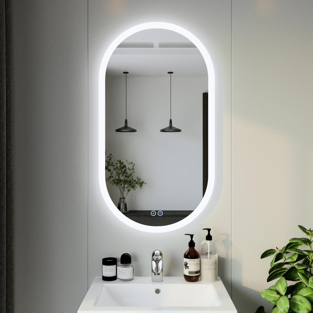 Зеркало Бриклаер Вега 55 овал, голосовое управление, сенсор на зеркале, подогрев, артикул 4627125415715