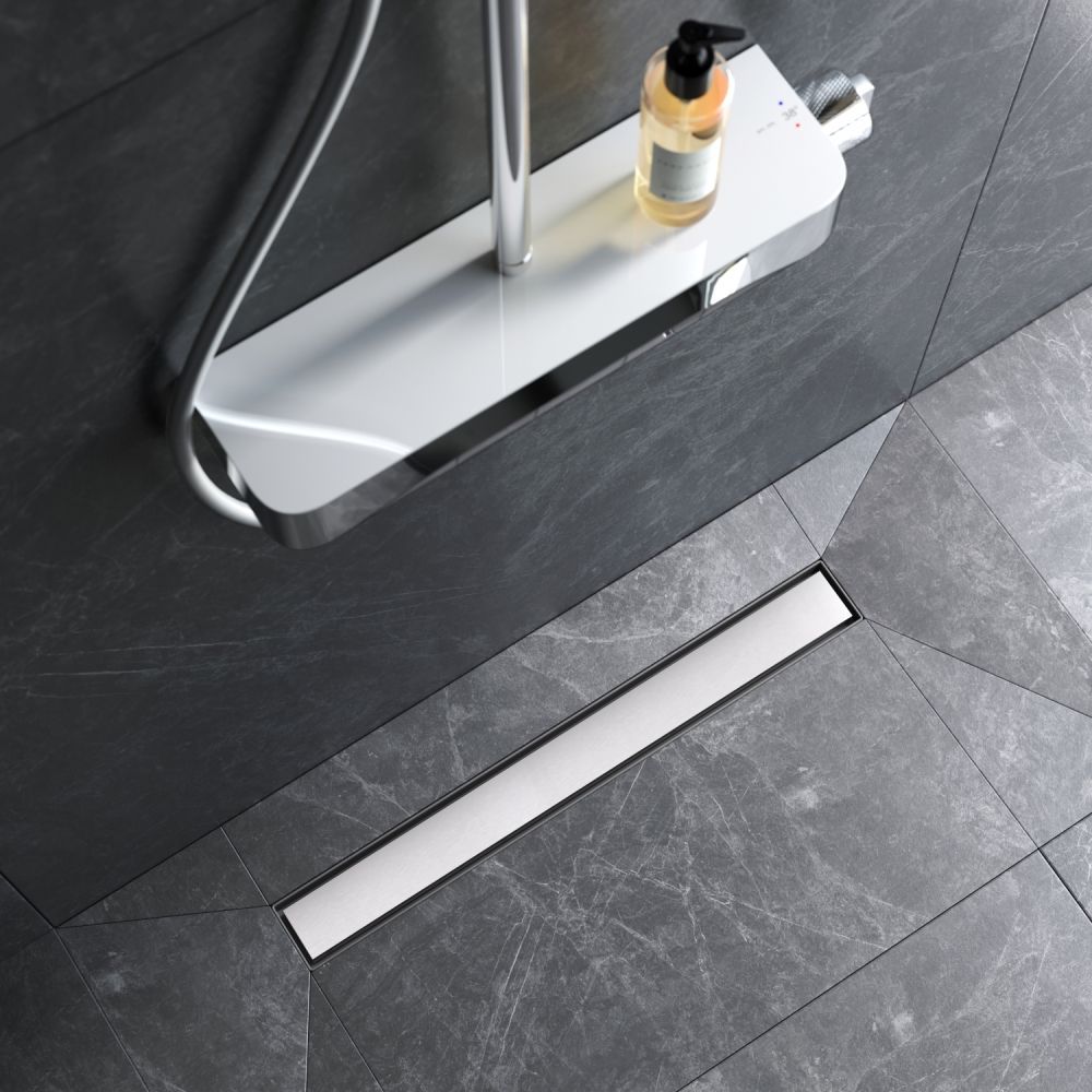 W01SC-U11-060-04SB MasterFlow Трап для душа линейный универс затвор Tile 60см цвет сталь мат W01SC-U11-060-04SB MasterFlow Трап для душа линейный универс затвор Tile 60см цвет сталь мат