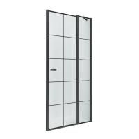 Дверь в нишу NEW TRENDY NEW SOLEO BLACK одинарная 90x195 D-0293A (черный)