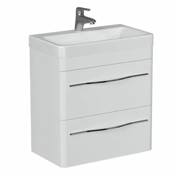 Тумба под раковину подвесная Velvex Jill tp.JIL.9595.60.2Y белый матовый, 60 см