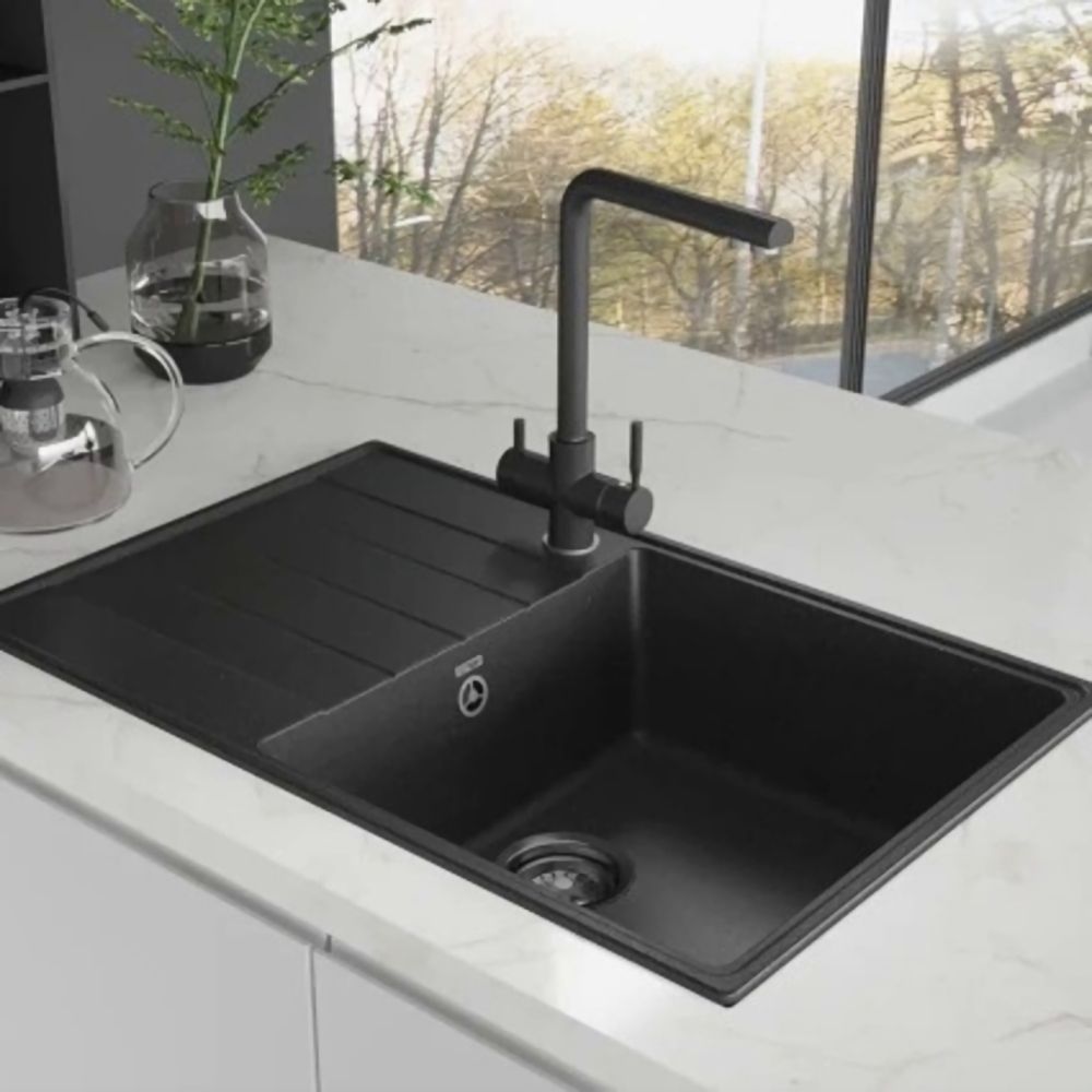 Смеситель для кухни Ulgran UQ-016-07, уголь, артикул UQ-016-07