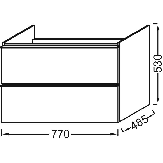 Тумба под раковину Jacob Delafon Odeon Up 77 EB895-E10 подвесная Квебекский дуб, артикул EB895-E10