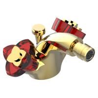 THG PETALE DE CRISTAL ROUGE Смеситель для биде на 1 отверстие, с донным клапаном, цвет полированное золото
