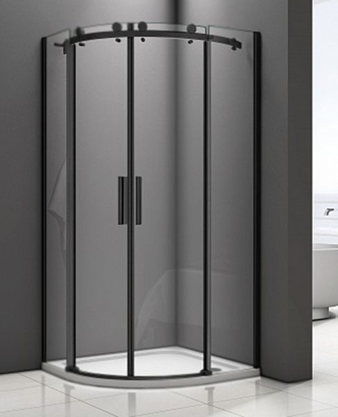 Душевой уголок Good Door Galaxy R-TD-100-C-B 100x100 профиль Черный стекло прозрачное