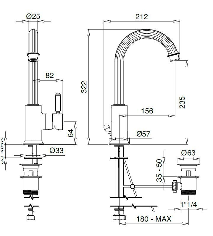 Смеситель для раковины CEZARES OLIMP-LSM2