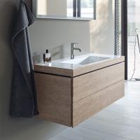 DURAVIT L-Cube Тумба C-bonded 80 см цвет Дуб кашемир + раковина  с фронтом цвета Дуб кашемир