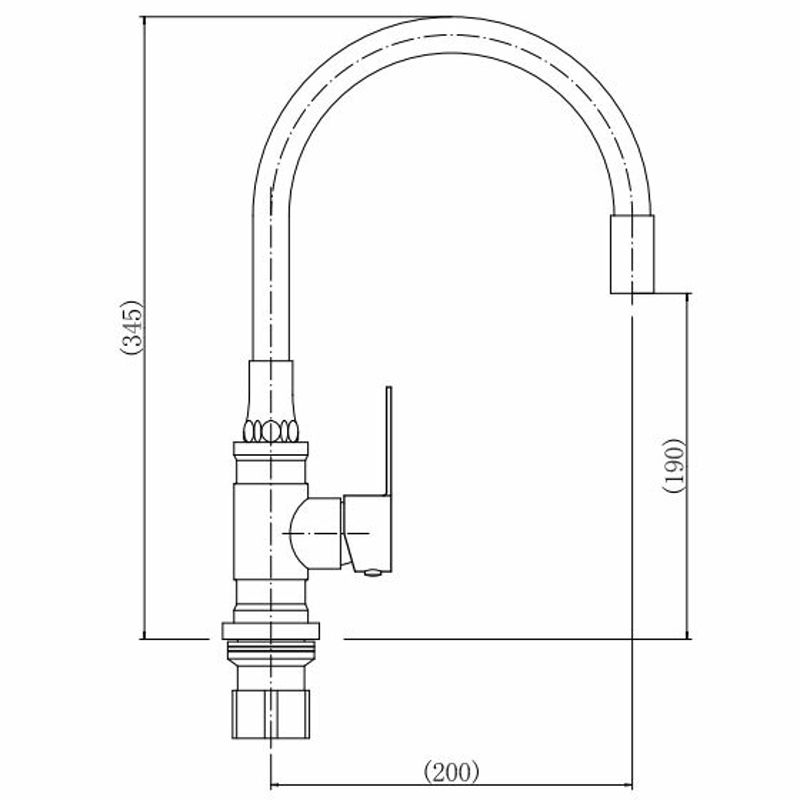 Смеситель для кухни с гибким изливом FASHUN A54401-6, сатин/зеленый