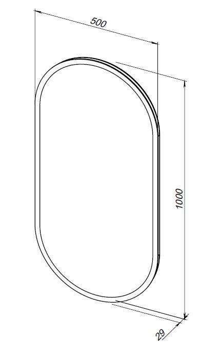 Зеркало Aquanet Монте 50 белый матовый Зеркало Aquanet Монте 50 белый матовый