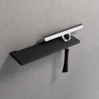 NOVELLINI FRAME Полка 300х97 мм., с держателем для стеклоочистителя, цвет черный матовый NOVELLINI FRAME Полка 300х97 мм., с держателем для стеклоочистителя, цвет черный матовый