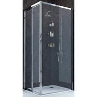 Душевой уголок Акватон Prima 80x80 профиль Матовое серебро стекло прозрачное