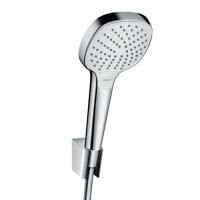 HG Croma Select E Душевой набор: ручной душ 110, 3jet (Rain, IntenseRain, Turbo Rain), держатель, шланг 1,60м, цвет: белый/хром HG Croma Select E Душевой набор: ручной душ 110, 3jet (Rain, IntenseRain, Turbo Rain), держатель, шланг 1,60м, цвет: белый/хром