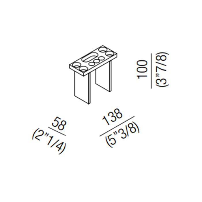Agape Puzzle Подставка для косметических средств 13.8x5.8x10 см, цвет: серый Agape Puzzle Подставка для косметических средств 13.8x5.8x10 см, цвет: серый