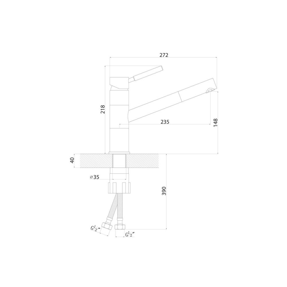 Смеситель для кухни Florentina ФИТА 313.18L.1223.302, антрацит, артикул 313.18L.1223.302
