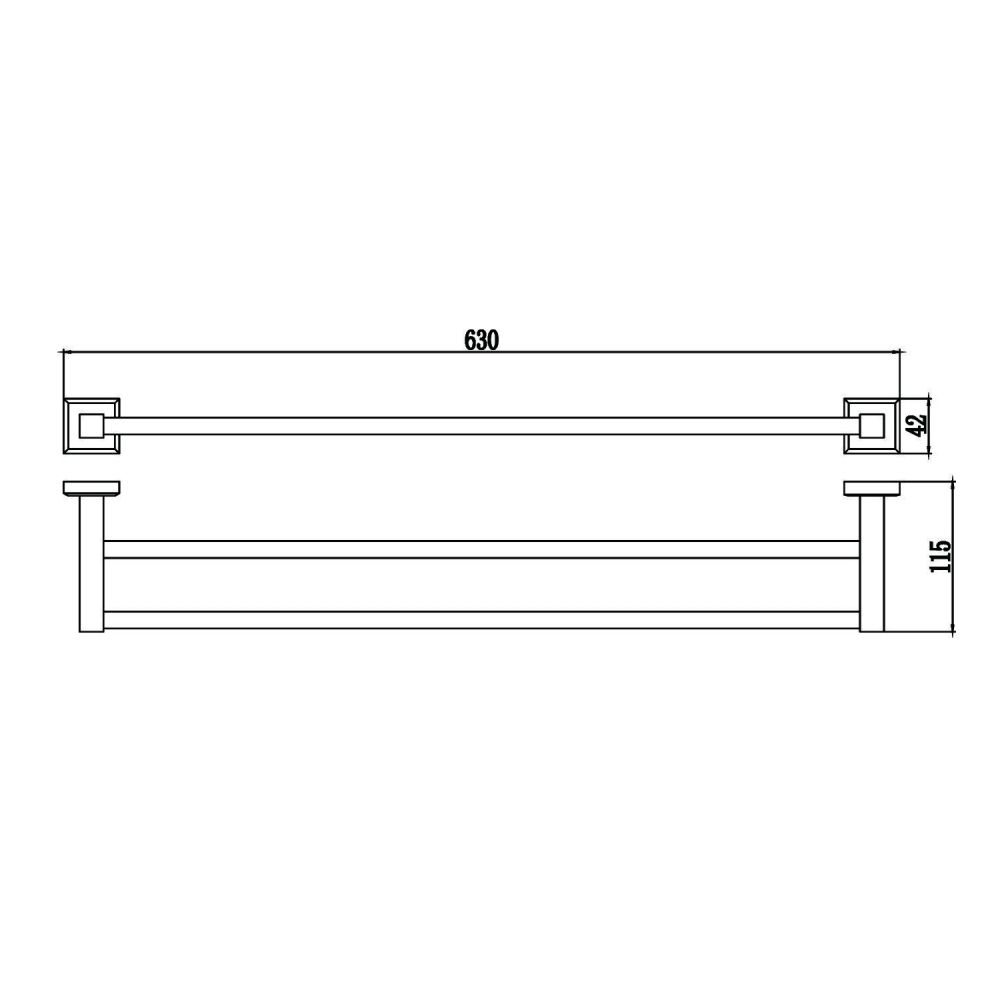 Полотенцедержатель Savol S-609548, хром