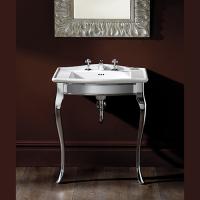 Devon Westminster Раковина полувстраиваемая (69,5х50см) с 3 отверстиями, для консолей и баз, цвет: белый