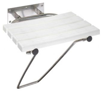 HELP Откидное сиденье для душа с опорной ножкой, мат