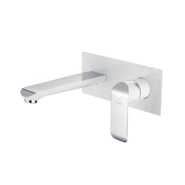 Смеситель для раковины встраиваемый Rose R21F R2141F, белый/хром