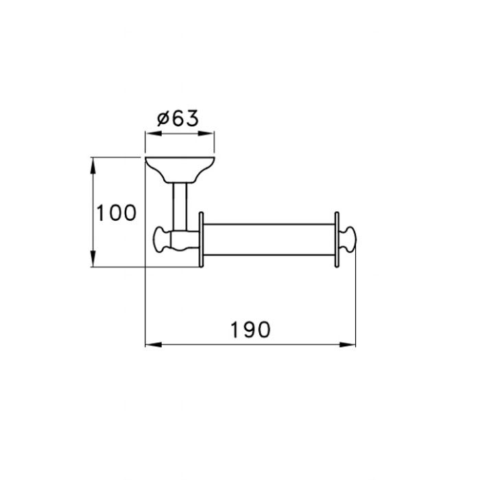 Stella Roma Держатель туалетной бумаги настенный 1033 цвет: хром