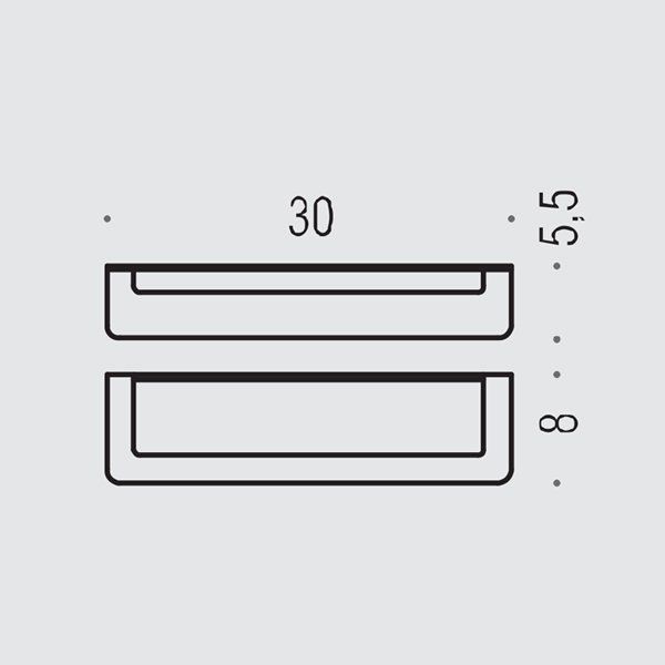 Colombo Over  Полотенцедержатель 30 см, цвет: матовая сталь Colombo Over  Полотенцедержатель 30 см, цвет: матовая сталь