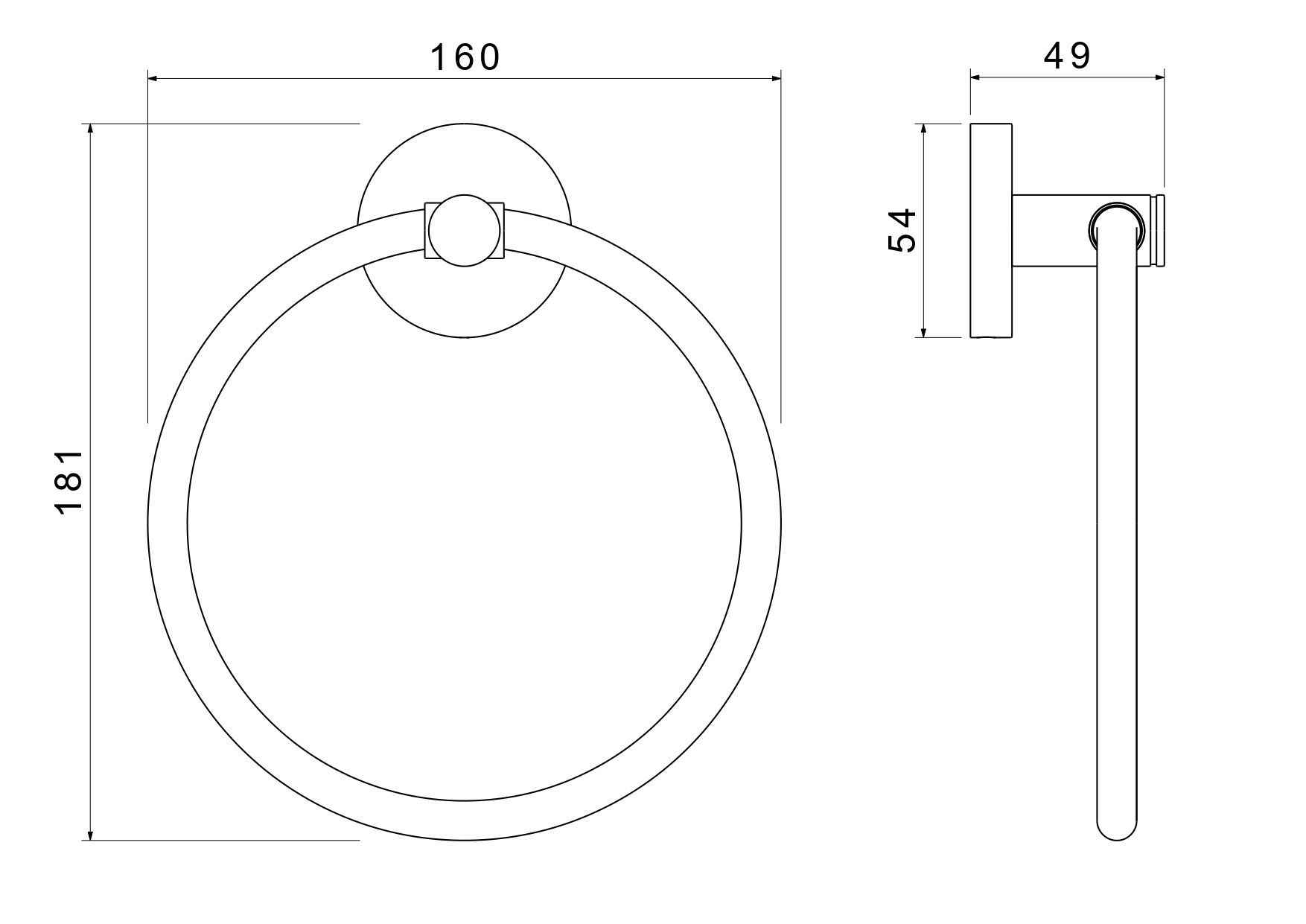 Полотенцедержатель кольцо AQUATEK, матовый черный AQ4112MB ЕВРОПА Полотенцедержатель кольцо AQUATEK, матовый черный AQ4112MB ЕВРОПА