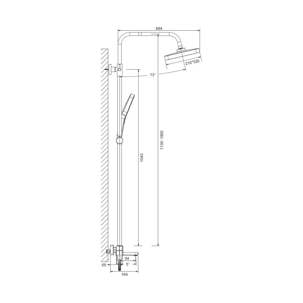 Душевая система BELZ B24658-8, белый