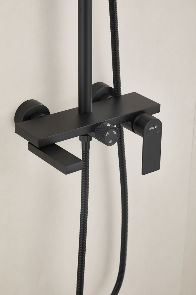 Душевая система BELZ B24678-7, черный, артикул B24678-7