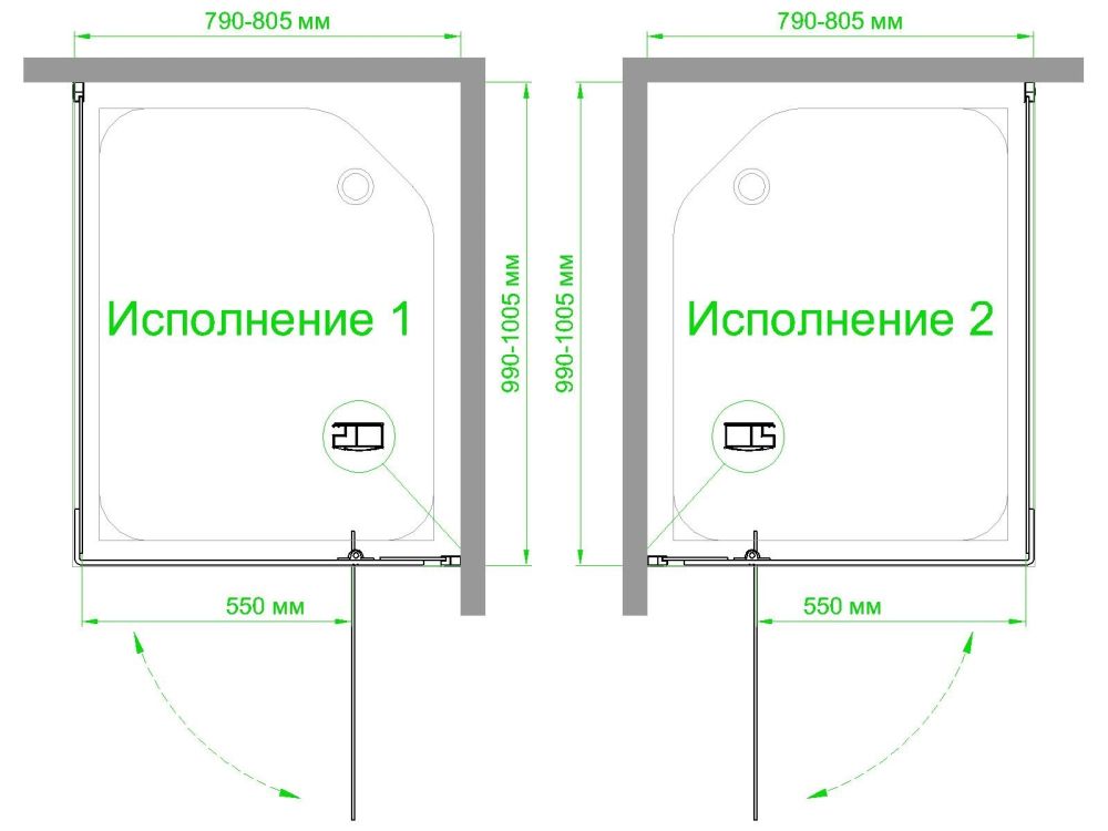 Душевой уголок Royal Bath  RB  HPVD-C 80х100х200 (матовое), артикул RB1080HPVD-C