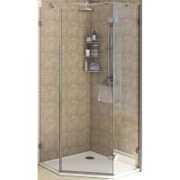 Душевой уголок Акватон Lax Fes 90x90 L профиль Хром стекло прозрачное