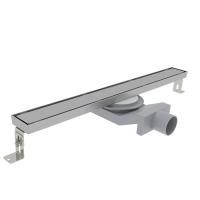 Plumberia Selection Трап душевой PS LINEAR 6x100 2устор. накладка из нерж.стали, комбинир.затвор с горизонт. Выпуском Ду 50мм,40л/мин, браш.нерж.сталь