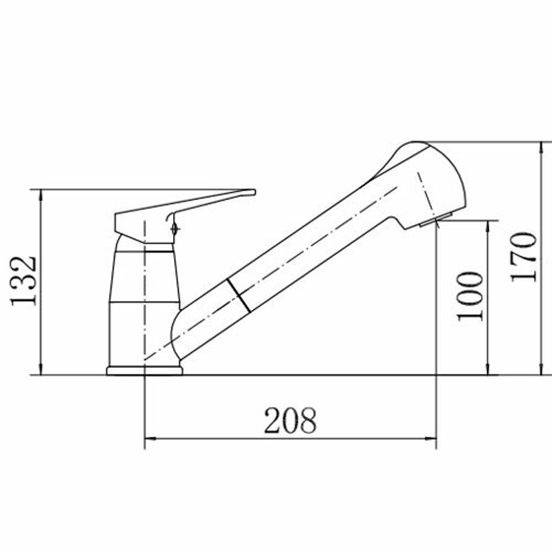 Смеситель для кухни FASHUN A6013, хром