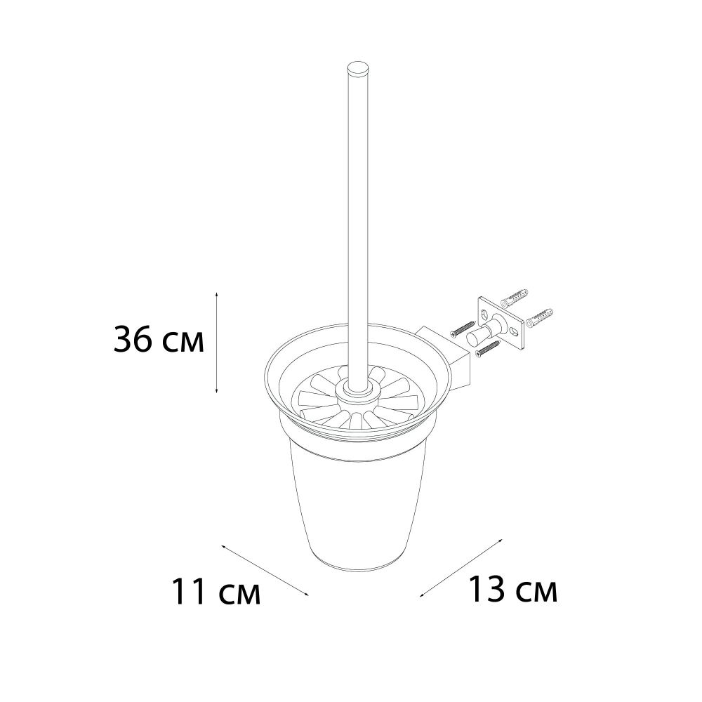 Ершик FIXSEN  TREND GRAPHITE FX-98013, графит, артикул FX-98013