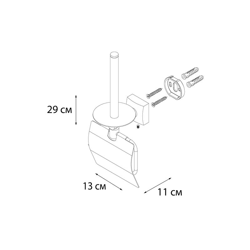 Держатель для туалетной бумаги FIXSEN KVADRO FX-61310E, хром, артикул FX-61310E