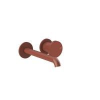 GESSI ORIGINI Смеситель для раковины настенный встраиваемый, однорычажный, излив 171-201 мм., в компл с отделочной вставкой, цвет Glossy Coral