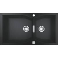 Мойка GROHE K700 с 2 чашами, 900 x 500 мм, черный гранит (31658AP0) Мойка GROHE K700 с 2 чашами, 900 x 500 мм, черный гранит (31658AP0)
